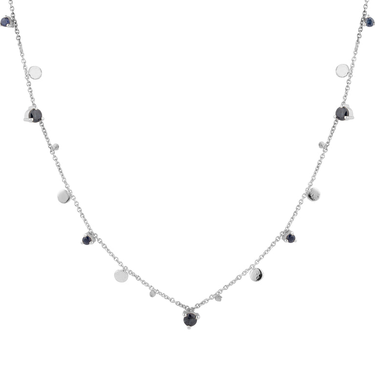 Halskette SELENE mit Saphir