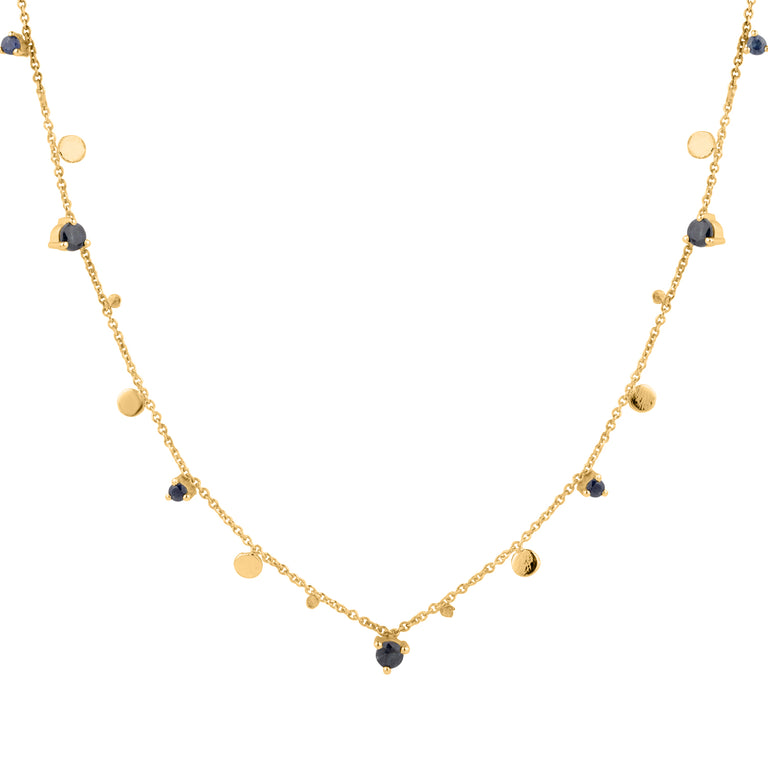 Halskette SELENE mit Saphir