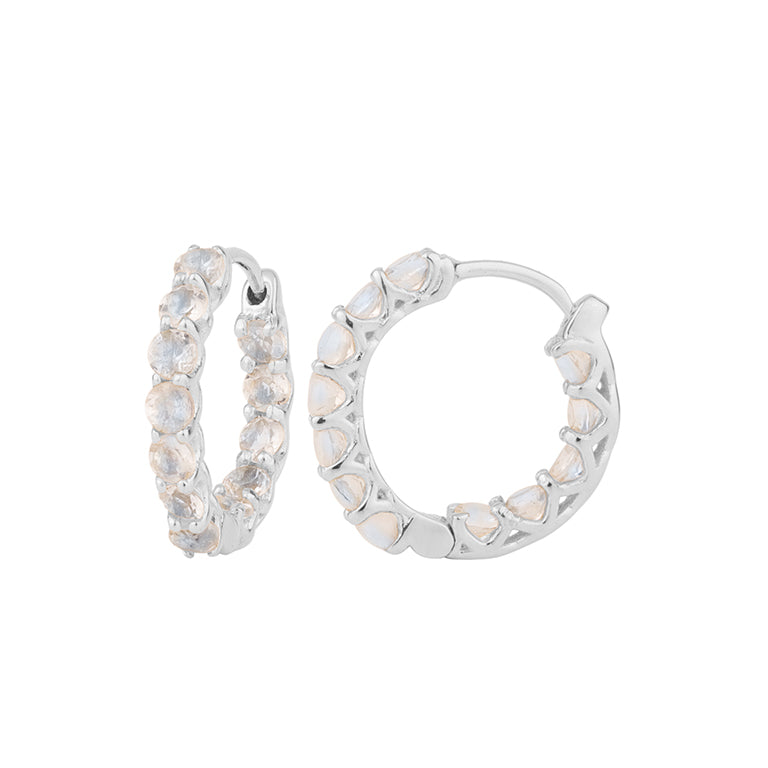 Creolen SOLVEIG mit Mondsteinen