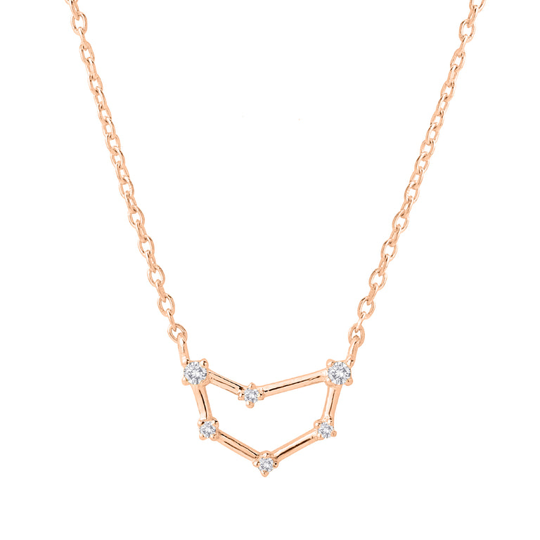Halskette STERNZEICHEN mit Diamanten Gold