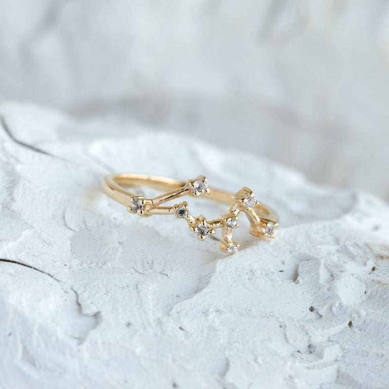 Sternzeichen Ring SCHÜTZE SAGITTARIUS Constellation Silber