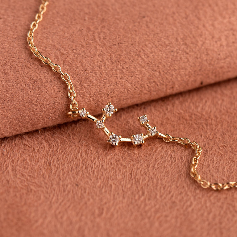 Sternzeichen Armband SCHUETZE SAGITTARIUS Silber und Gold mit Diamanten