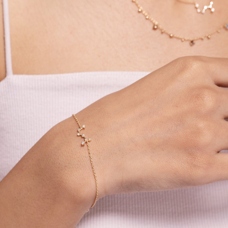 Sternzeichen Armband SKORPION SCORPIO Silber mit Diamanten