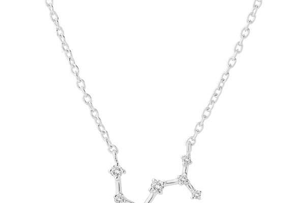 Halskette STERNZEICHEN Diamanten by Ribler mit Silber Olga –