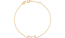 Sternzeichen Armband STEINBOCK CAPRICORN Silber und Gold mit Diamanten