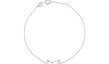 Sternzeichen Armband STEINBOCK CAPRICORN Silber und Gold mit Diamanten