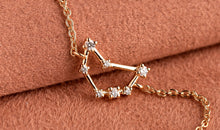 Sternzeichen Armband STEINBOCK CAPRICORN Silber und Gold mit Diamanten