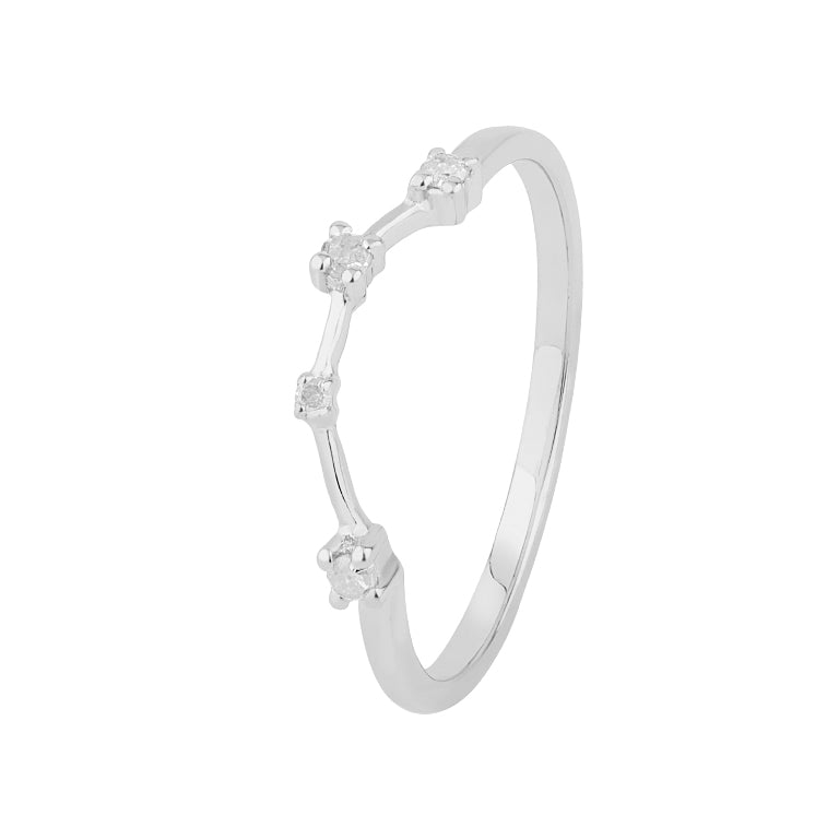 Sternzeichen Ring KREBS CANCER Constellation Silber