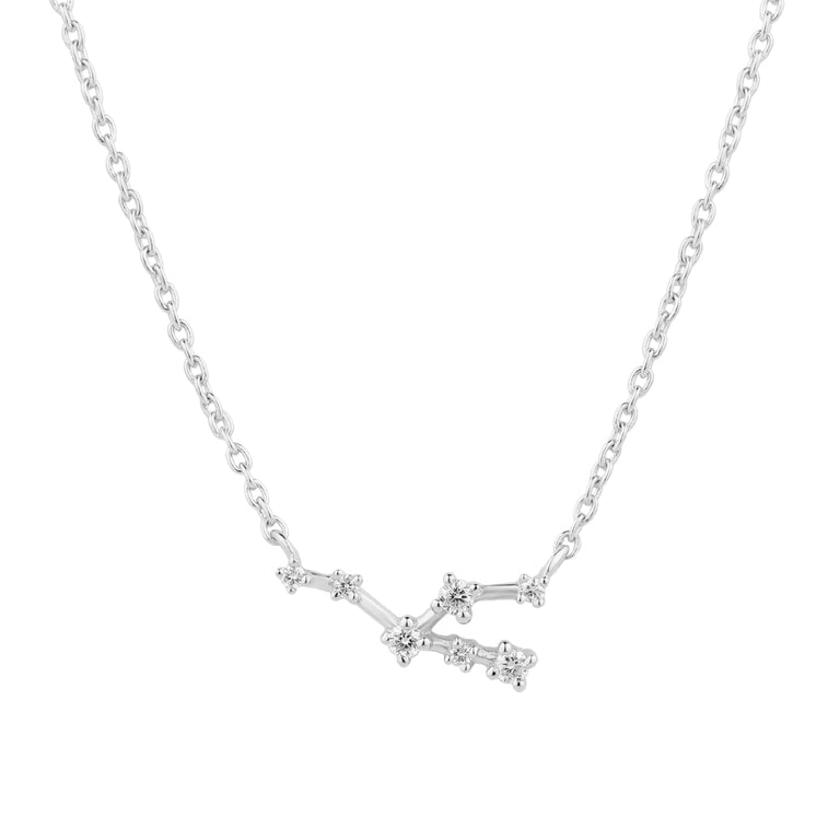 Sternzeichen Halskette STIER TAURUS Silber mit Diamanten