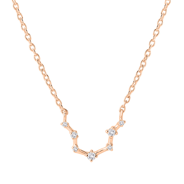 Halskette STERNZEICHEN mit Diamanten Gold