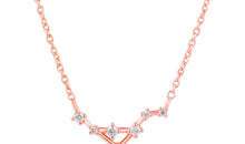 Sternzeichen Halskette WAAGE LIBRA Silber und Gold mit Diamanten EXPRESS