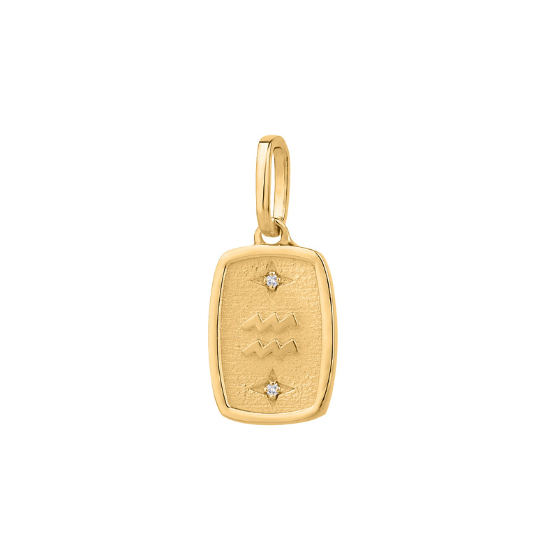 Medaillon STERNZEICHEN Silber mit Diamanten
