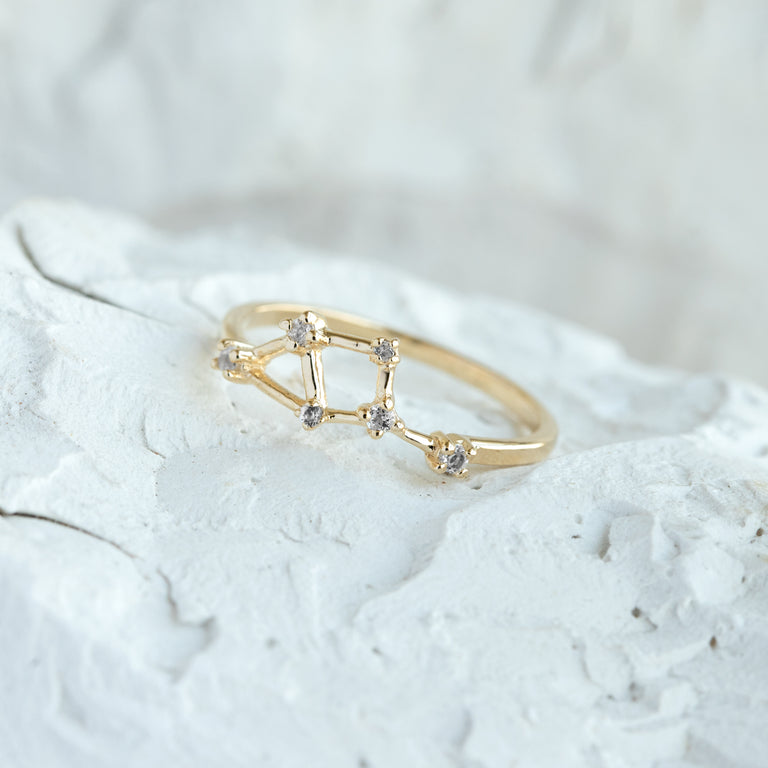 Sternzeichen Ring WASSERMANN AQUARIUS Constellation