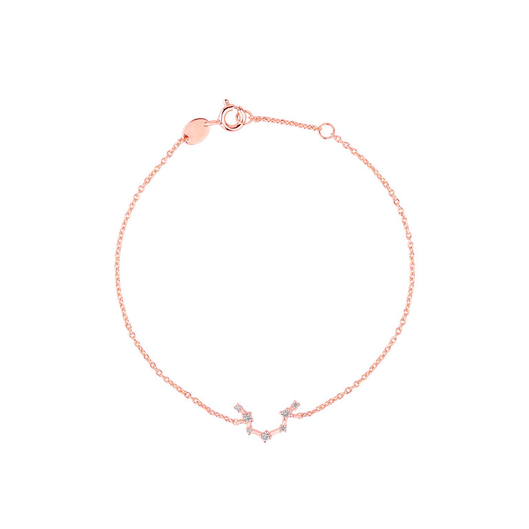 Sternzeichen Armband WASSERMANN AQUARIUS Silber mit Diamanten