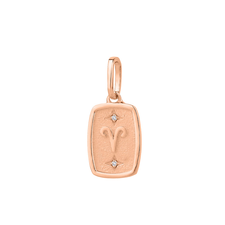 Medaillon STERNZEICHEN Silber mit Diamanten