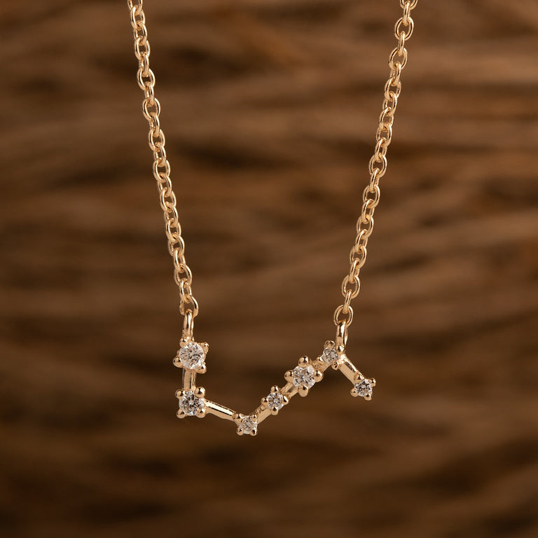 Sternzeichen Halskette WIDDER ARIES Constellation Gold EXPRESS