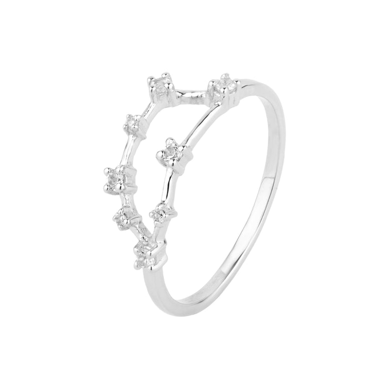 Sternzeichen Ring ZWILLINGE GEMINI Constellation Silber