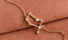 Sternzeichen Armband ZWILLINGE GEMINI Silber und Gold mit Diamanten