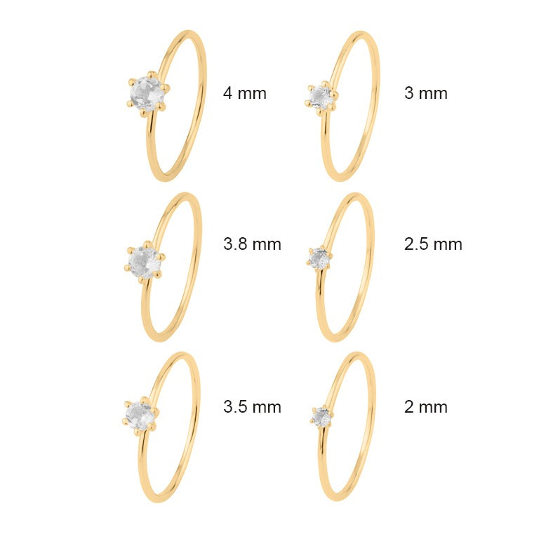 Ring BRIANA Topas / Diamant 3mm