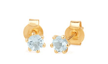 Ohrstecker BRIANA mit Aquamarin 4mm