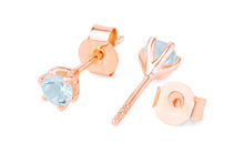 Ohrstecker BRIANA mit Aquamarin 4mm