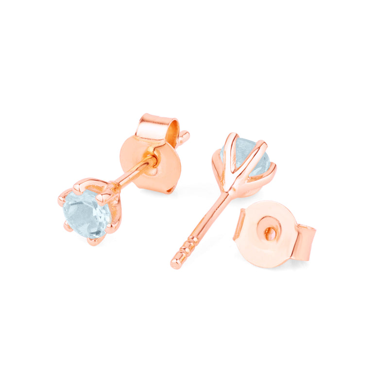 Ohrstecker BRIANA mit Aquamarin 4mm