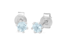 Ohrstecker BRIANA mit Aquamarin 4mm
