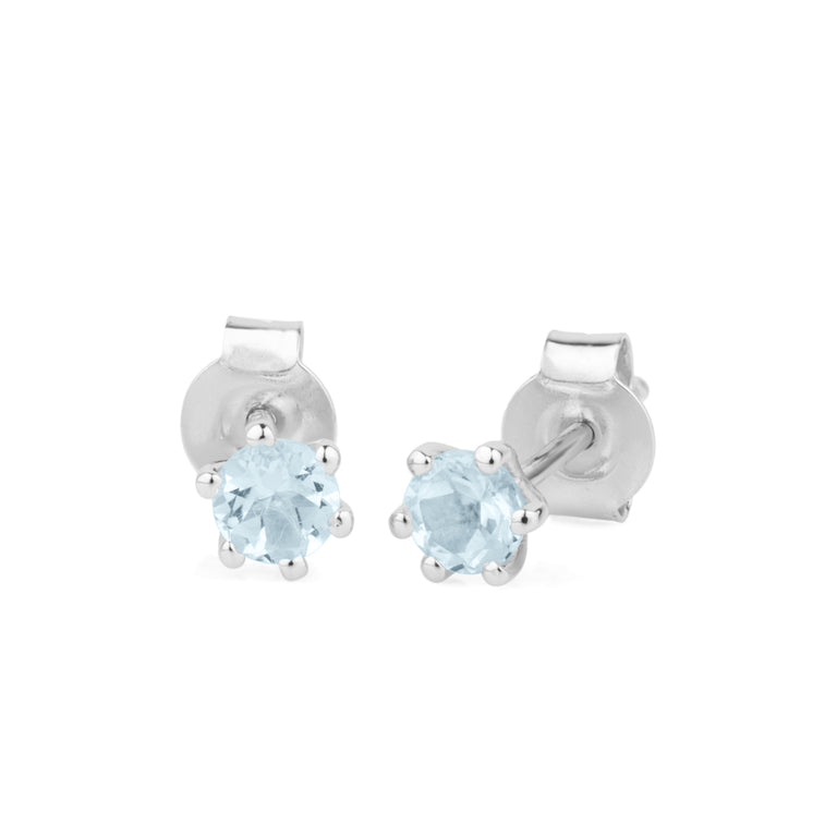 Ohrstecker BRIANA mit Aquamarin 4mm