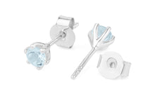 Ohrstecker BRIANA mit Aquamarin 4mm