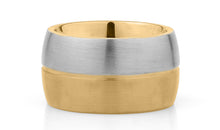 Edelstahl Ring bicolor gelb-stahl 12mm