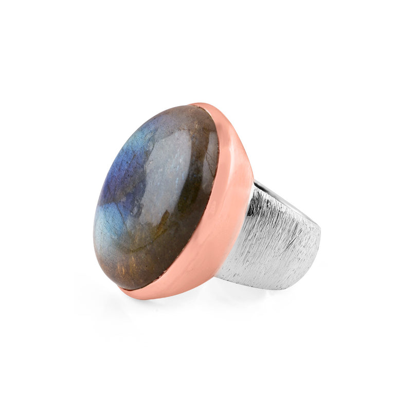 Ring SHANTI mit Labradorit