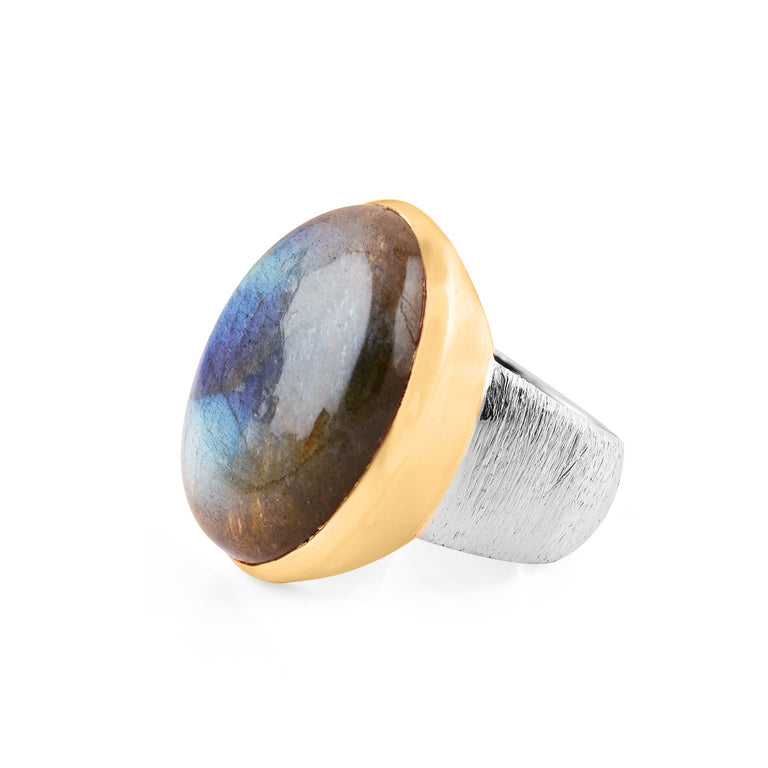 Ring SHANTI mit Labradorit