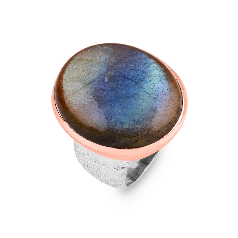 Ring SHANTI mit Labradorit
