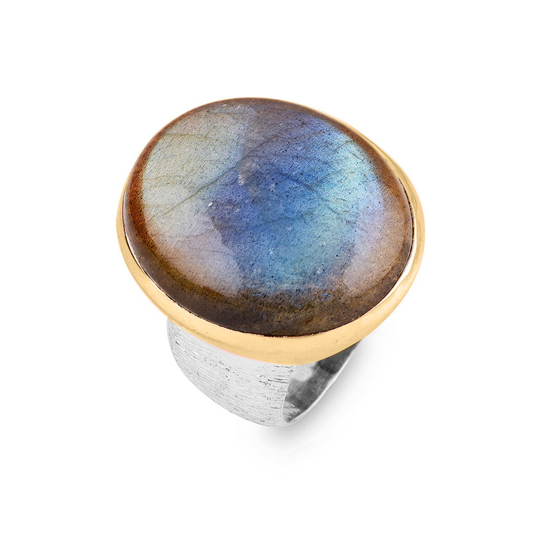 Ring SHANTI mit Labradorit