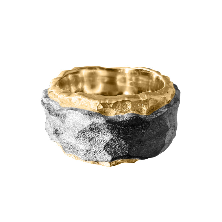 Ring MARIUS Bicolor 12mm Silber