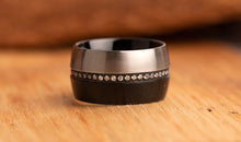 Edelstahl Ring bicolor schwarz-stahl 12mm