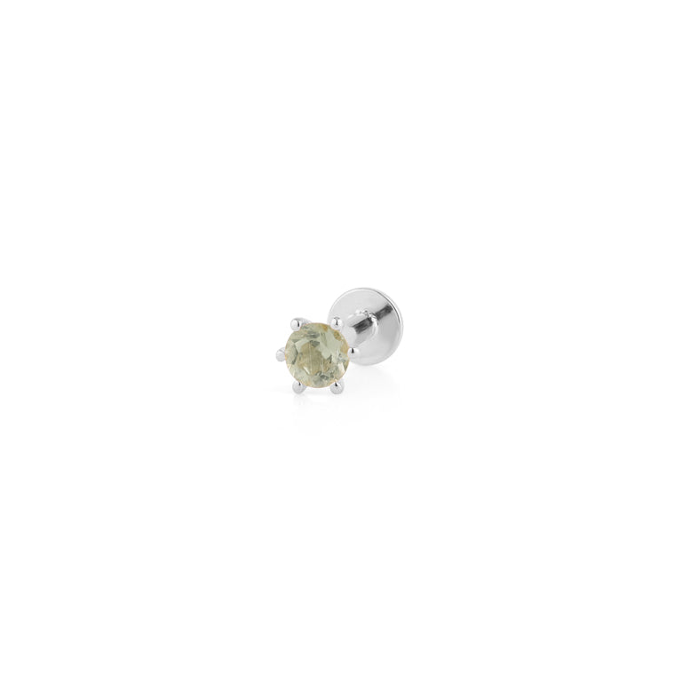 Piercing BRIANA 3mm Grünturmalin Silber