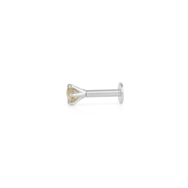 Piercing BRIANA 3mm Grünturmalin Silber