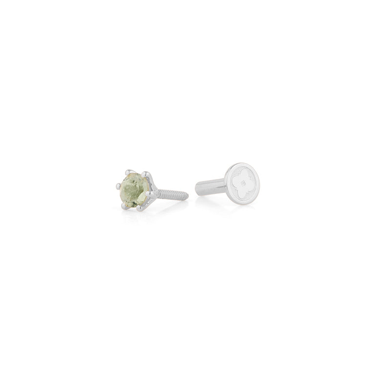 Piercing BRIANA 3mm Grünturmalin Silber