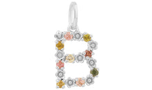 Anhänger BUCHSTABEN Floral 14 mm mit Turmalin