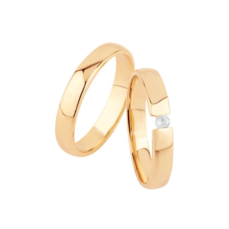 Ring EVAN  3mm mit 2mm Diamant