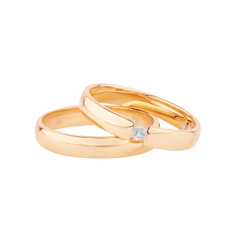 Ring EVAN  3mm mit 2mm Diamant