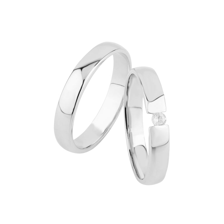 Ring EVAN  3mm mit 2mm Diamant