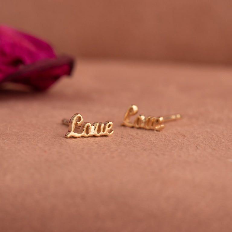 Ohrstecker LOVE in 9K Gold EXPRESS