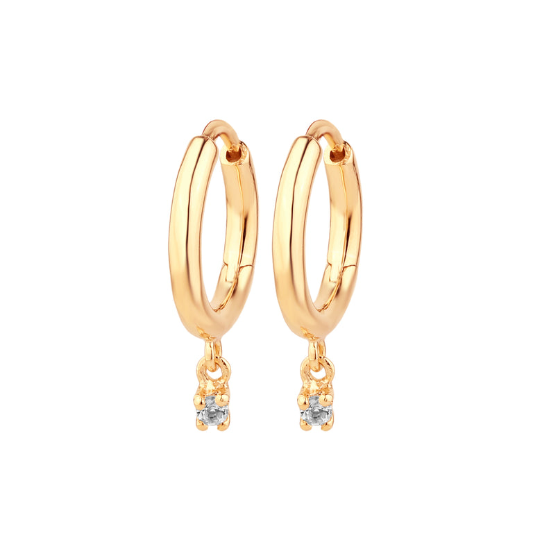 Creolen VIKA 12mm mit 2mm Diamant
