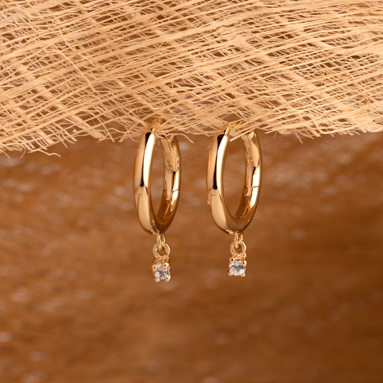 Creolen VIKA 12mm mit 2mm Diamant