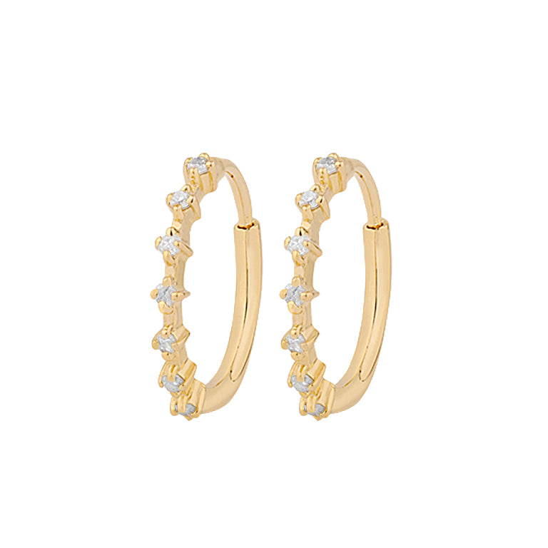 Creolen ZAFIR 14mm Diamanten
