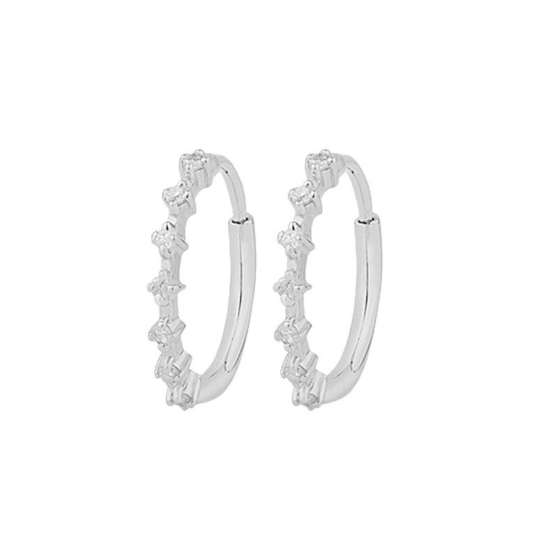 Creolen ZAFIR 14mm Diamanten