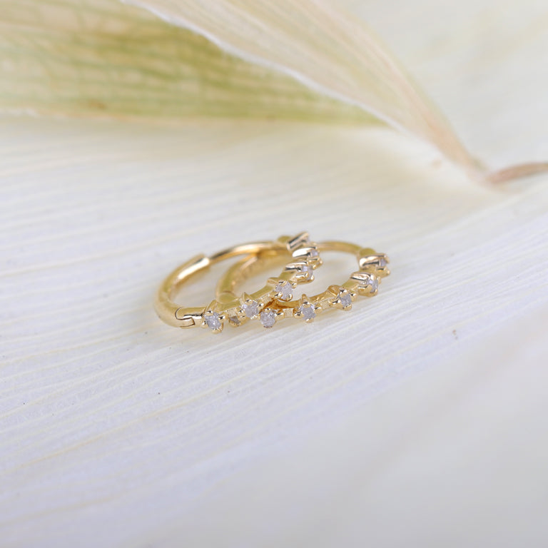 Creolen ZAFIR 12mm Diamanten