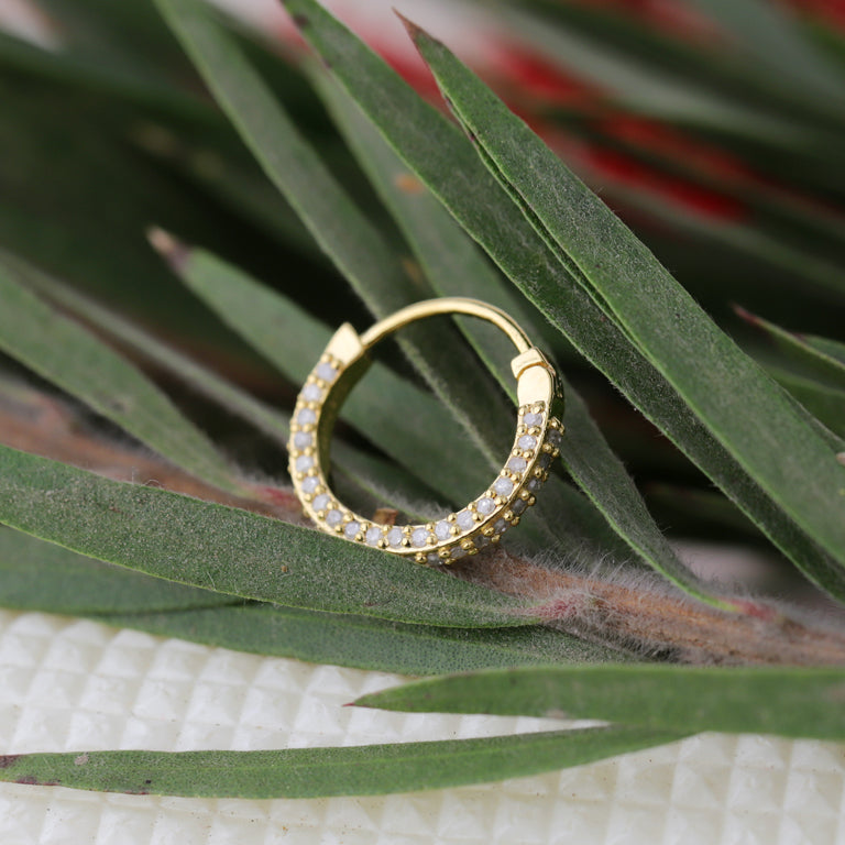Segment Ring  KENSY DOPPELT 12mm Diamanten 18k Gold